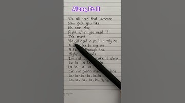 Thumbnail of Alan Walker and Ava Max Alone (Pt. II lyrics) #lyrics #song #alonept2 #alanwalker #avamax #trending