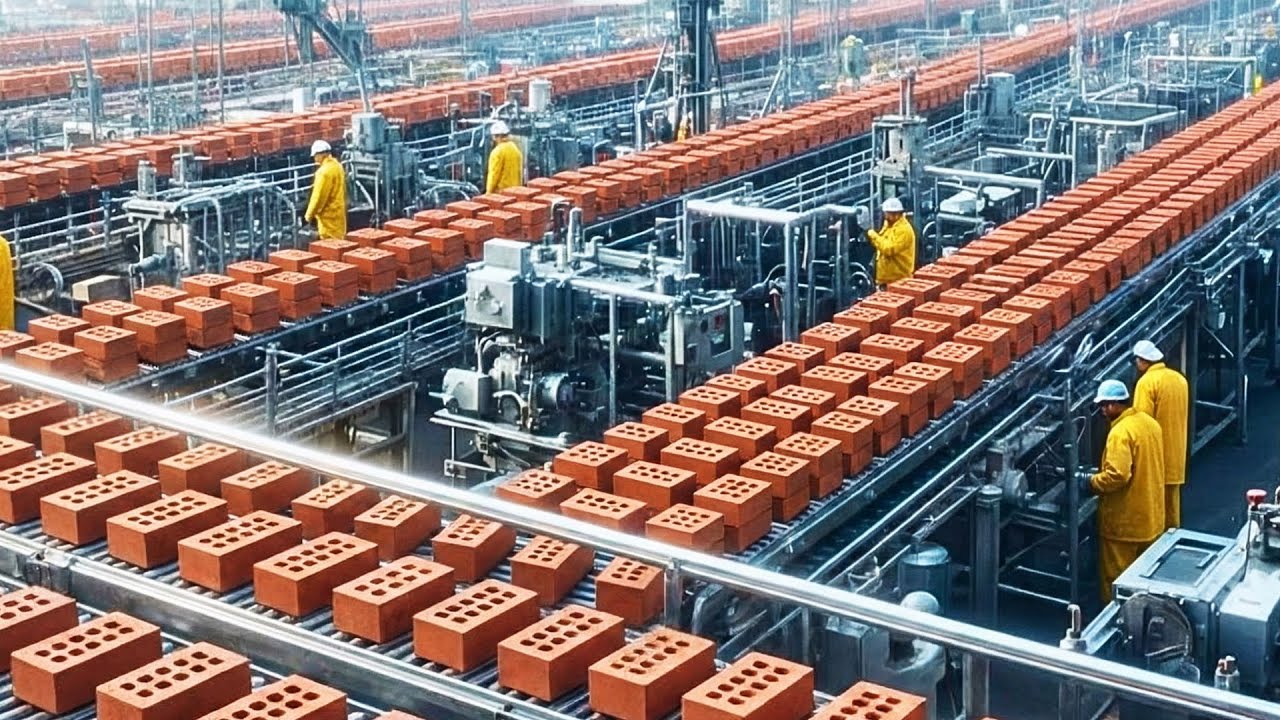 Inside the Modern Brick Factory 😱 How Bricks Are Made in the Modern Brick Factory (Full Process)