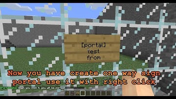 Minecraft plugin Sign-portals Tutorial