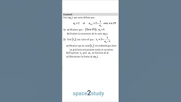 Exercice 4 - Les suites numériques - Série 1 - 2BAC - Exercices corrigés - 2906 @space2study