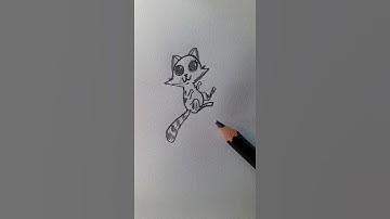 Can You Draw This Doodle Cat? (Try It!) 😱🐱 #foryou #art #shorts #howtodraw #easydrawing #tutorial