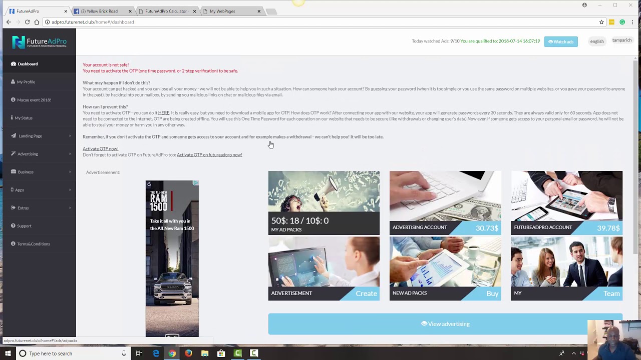 Future Ad Pro Calculator Overview