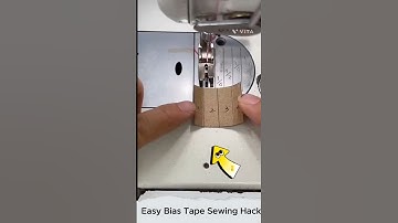 Eenvoudige hack voor het naaien van schuinband met alleen karton!