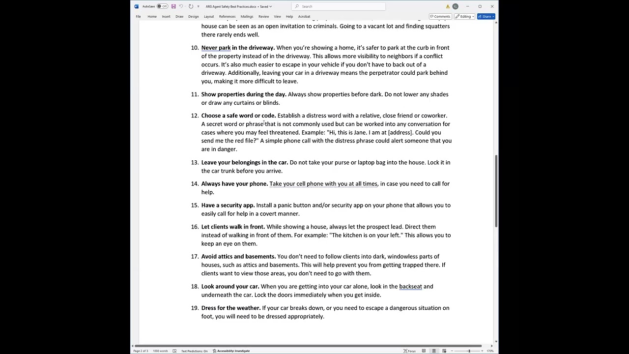 Realtor Safety in 2025