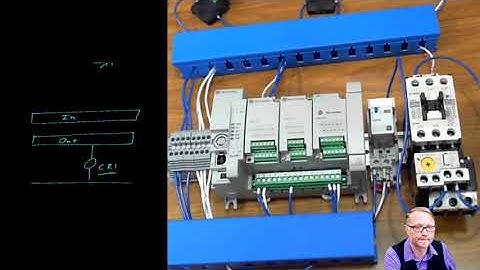 Micro800 Programmable Logic Controller Lecture 1: status LEDs, I/O, interposing relay, motor starter