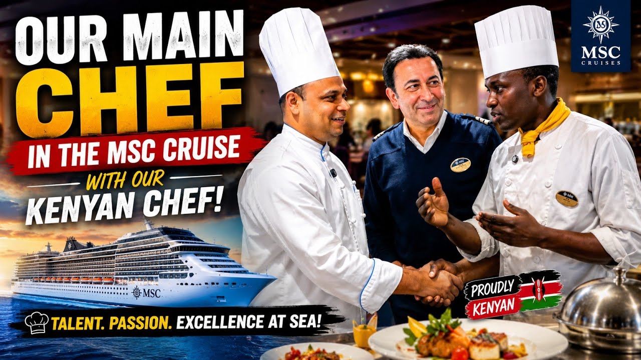Meet The senior  chef and also a Kenyan CHEF in the MSC cruise to Alaska Alitupikia Ugali 