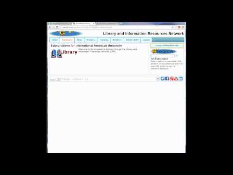 LIRN Tutorial - Log into IAU's Online Library