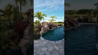 Who doesn’t love a natural rock grotto? #insanepools #lucaslagoons #pool #backyard