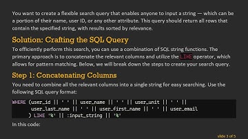 Mastering the Art of Searching in a SQL Database Table