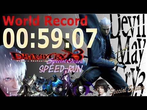 Devil May Cry 3 SE New Game Normal Vergil SPEEDRUN WR 59 07 PS4 HD COLLECTION 
