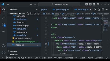 Build a Google Drive Clone Using PHP & MySQL Database With Authentication in Browser Using JS