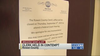 Rowan clerk remains in jail, refuses to authorize her deputies to grant marriage licenses