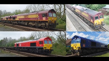 DB Cargo Class 66 Locomotive Freight Workings Through Northallerton