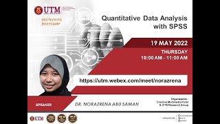 Quantitative Data Analysis with SPSS