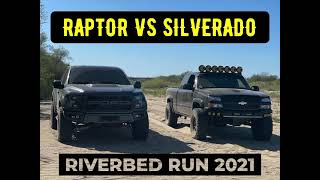 Ford Raptor Vs. Chevy Silverado.... Drag Race.... Doughnuts In The Raptor