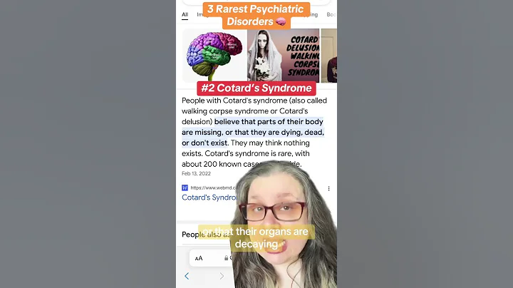 Therapist Explains | 3 Rarest Psychiatric Disorders #shorts #mentalhealththerapist  #psychologyfacts