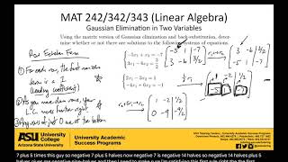 Solving System in Two Variables with GE