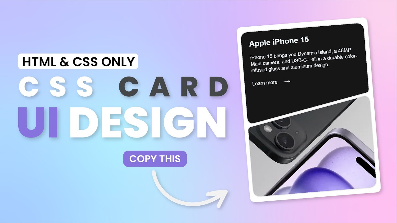 Responsive Card Design using HTML and CSS only | Devly Code - YouTube