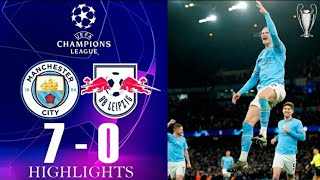 Manchester City Vs Rb Leipzig 7-0 Highlights Extended All Goals