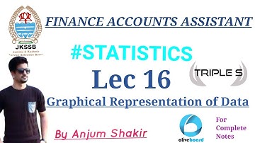 Lecture 16:Graphical Representation of Data by Anjum Sir #Statistics - Finance Accounts Assistant