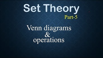 Venn diagrams and Operations of Sets (Union, Intersection, Difference, Symmetric difference)