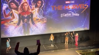 Ms. Marvel Iman Vellani was at El Capitan Theatre before we saw The Marvels! Writers & composer too!