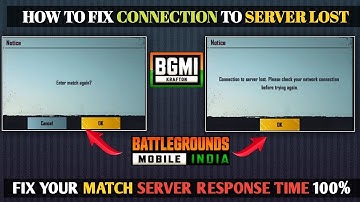 How To Solve Connection To server Lost Please Check Your Network Connection Before Trying Again Bgmi