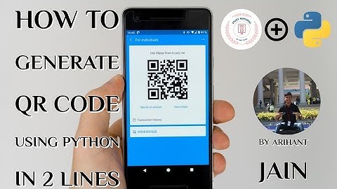 02. How to generate a QR code using Python in 2 lines || By Arihant Jain || Study Material