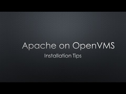 Apache webserver installation on OpenVMS