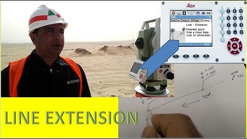 How to Extend Base Line or Project Point using Leica Total Station TS 09 in English
