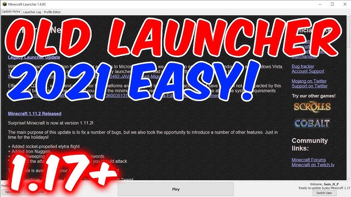 How To Use Old Minecraft Launcher In Fix Loading Old Versions And Bad Login Issues Youtube