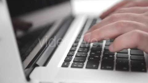 Mans Hands Typing On Laptop Keyboard - Stock Footage | VideoHive 15187072