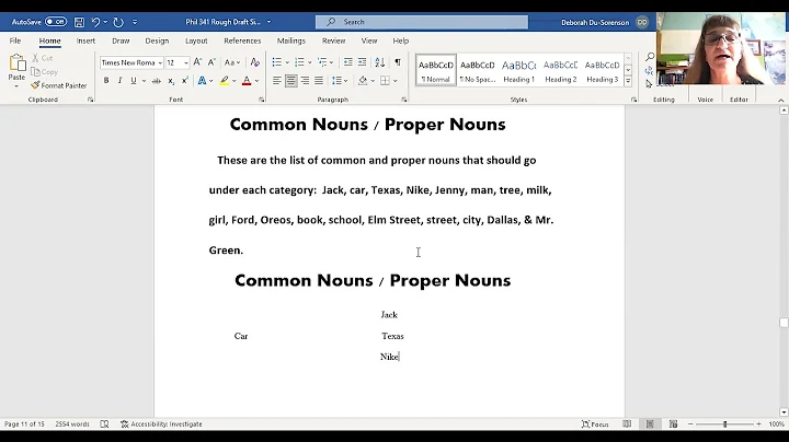 zoom 0 Mini Lesson for 3rd graders on Proper/Commo...