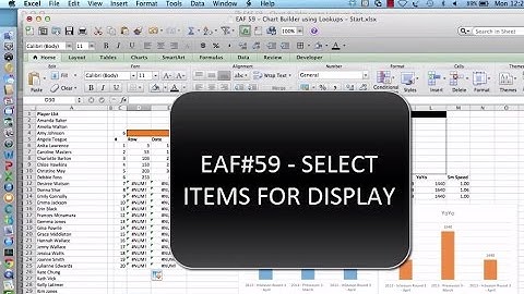 EAF #59   Fitness Testing Database using Excel Table References