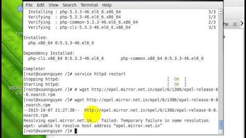 Hướng dẫn cài Webserver trên CentOS 6.7 (LAMP)