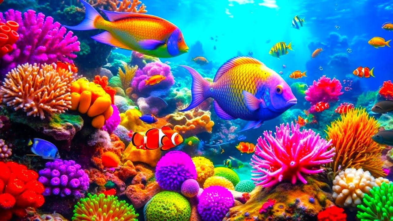 The Best 4K Aquarium - Dive Into The Mesmerizing Underwater Realm, Sea Jellyfish, Coral Reefs. #76