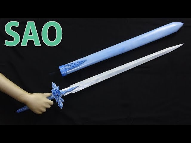 Sao 青薔薇の剣の作り方 鞘付き Saoアリシゼーション Sword Art Online Alicization Blue Rose Sword Tutorial Youtube