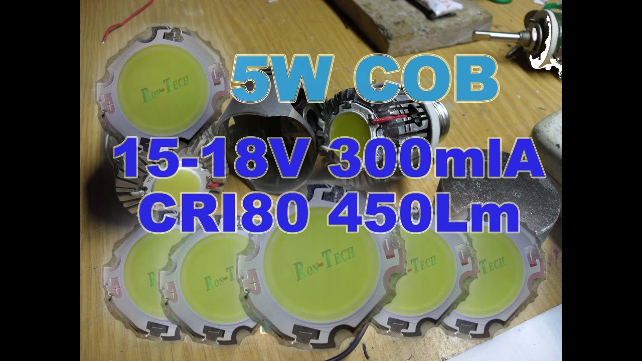 COB 5W 15 - 18V 300mlA CRI80 450Lm 3200k white тёплого свечения светодиод с алиэкспресс liexpress