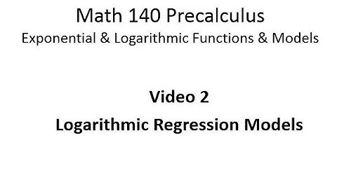 Logarithmic Regression Models