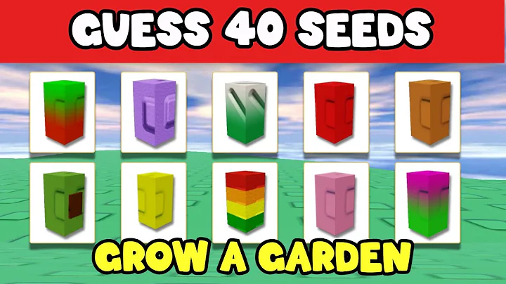 Guess the Plant by It's Seed in 3 Seconds 🌱|  Roblox Grow A Garden Quiz