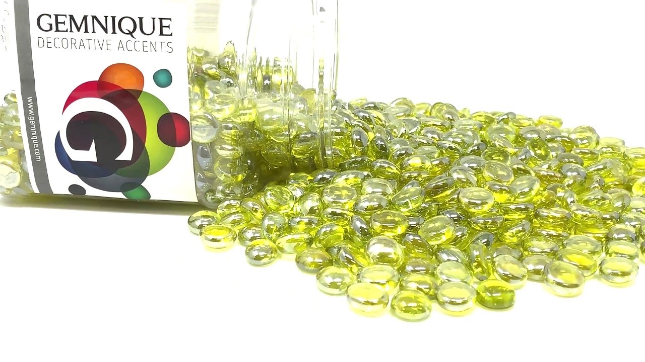 Gemnique Mini Glass Gems - Yellow Luster (48 oz.)