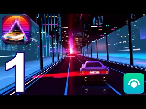 Neon Drive - Gameplay Walkthrough Part 1 - Level 1 (iOS)