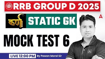 RRB Group D GK GS Classes 2025 | Railway Group D Static GK | GK GS Mock Test | By Pawan Sir