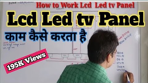 How to Work Led Lcd tv Panel ||एल सी डी  पैनेल काम कैसे करता है ?