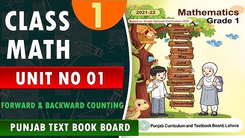 Class 1 Math  Single National Curriculum 2020 Chapter 1Whole Numbers –Forward and backward counting.