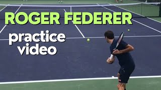 Roger Federer practice session in 2019.