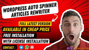 [Full Latest Version] Wordpress Auto Spinner - Articles Rewriter SCRIPT (In Cheap Price)