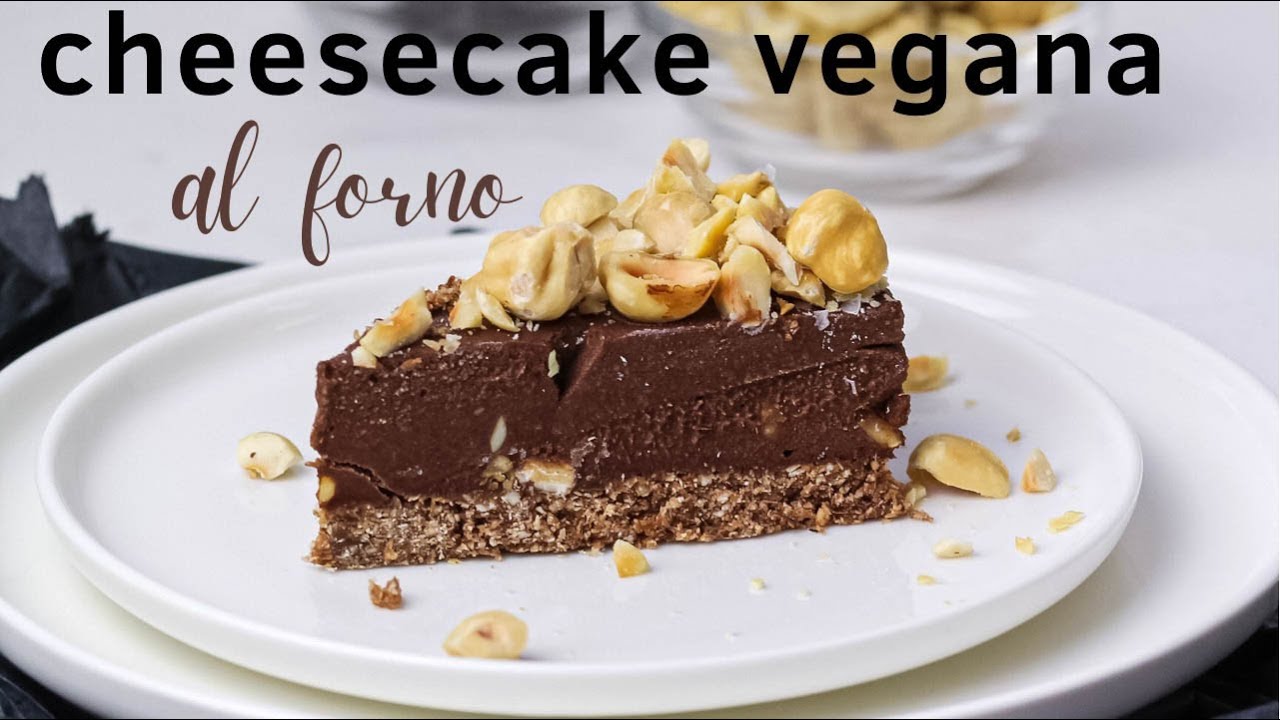 Torta cheesecake vegana al cioccolato | dolci senza latte