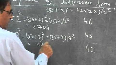 18 Vedic Maths Bachubhai Raval Square Of A Number By Differance From 50