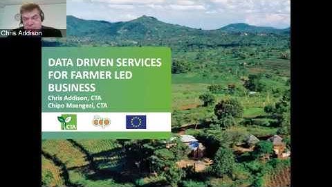 GFAR / CTA / GODAN webinar "Data driven services for farmer led business"